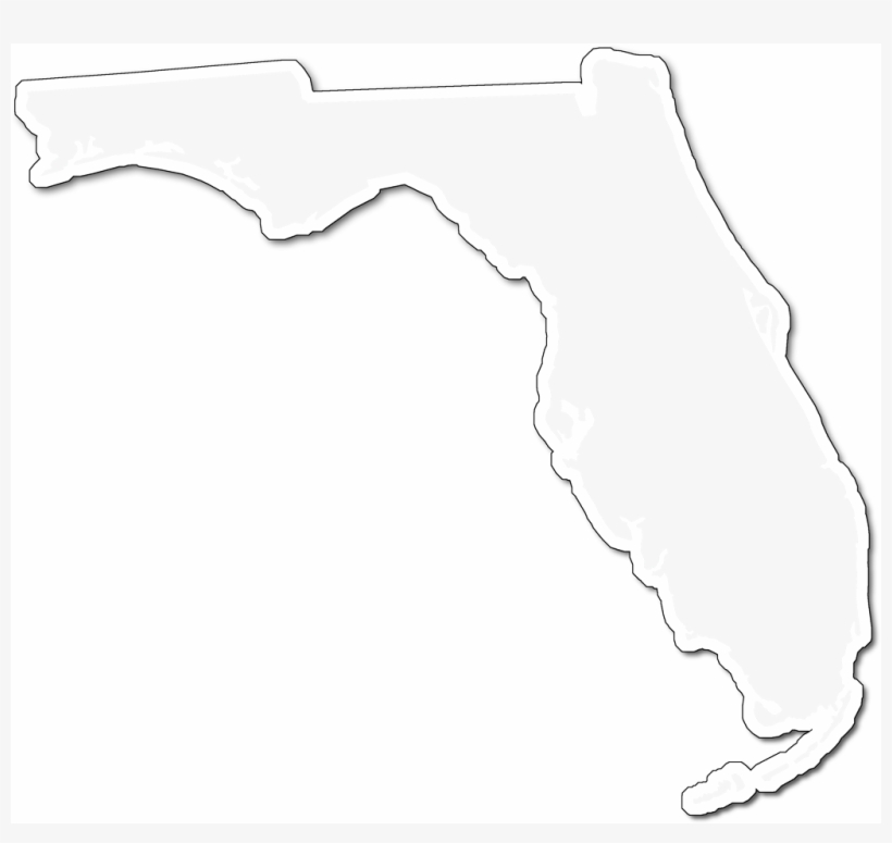 Florida "fancy Frame" Style - Florida Map Cut Out, transparent png #1223664