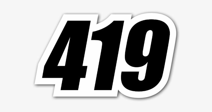 419 Racing Number Sticker - 419 Number, transparent png #1224103