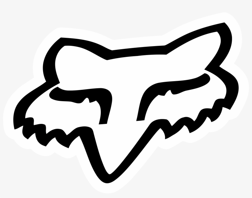 Fox Racing Logo Png Jpg Black And White Stock - Fox Racing, transparent png #1224413