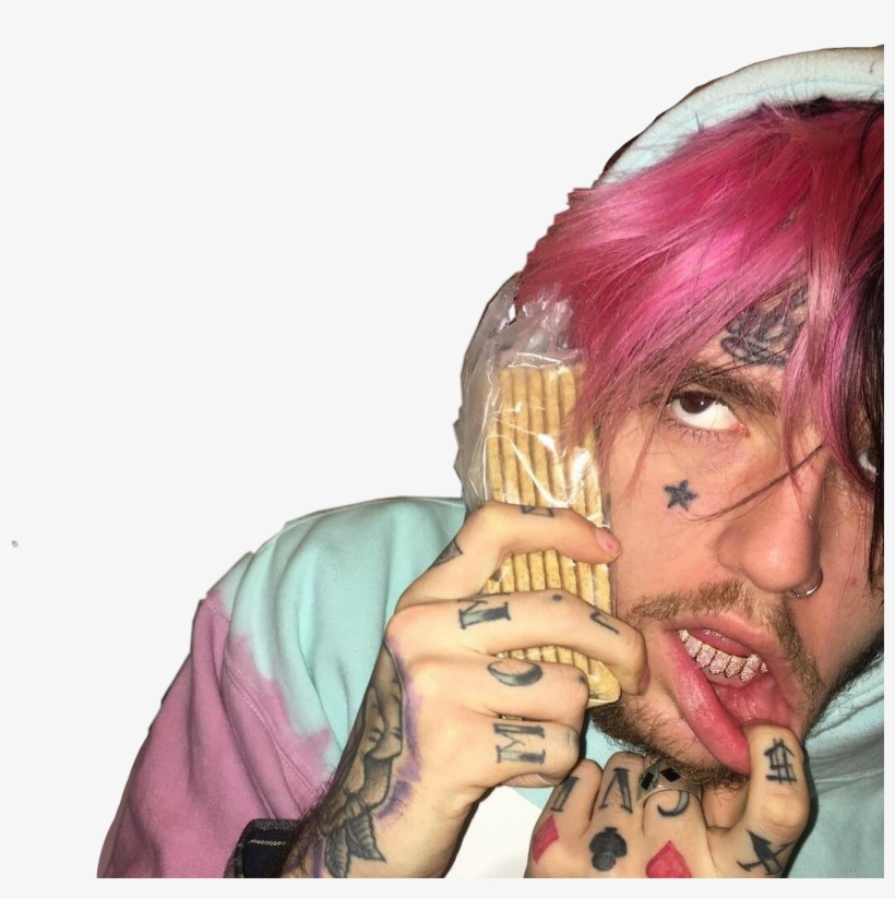 Lilpeep Peep Gbc Pink Aesthetic Freetoedit - Blonde And Pink Hair Lil Peep, transparent png #1224504