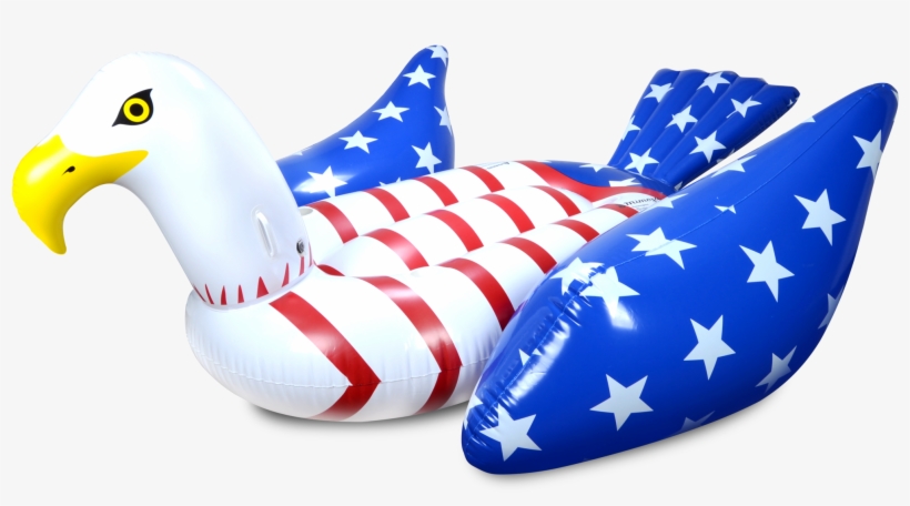 Giant Inflatable Bald Eagle Pool Toy Float - Bald Eagle Float American, transparent png #1225108