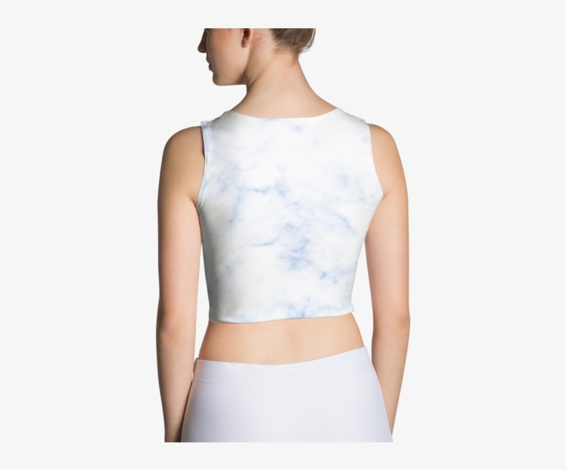 Classic Blue Hued Marble Rock Textured Crop Top - Wilderness Junk Crop Top, transparent png #1225398