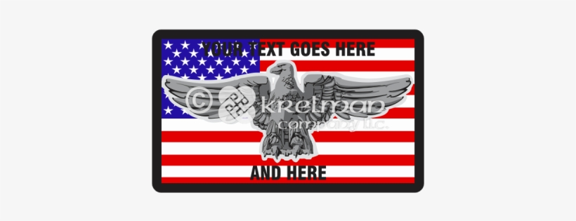 K112 Iron Bald Eagle Over American Flag - Flag Of The United States, transparent png #1225523