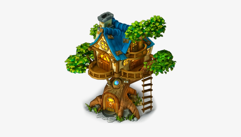 Tree House - Tree House Cartoon Png, transparent png #1225574