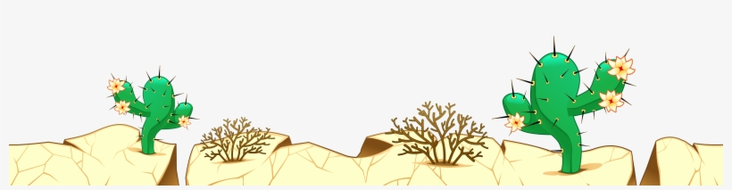 Desert With Cactuses Png Picture - Desert Clip Art Png, transparent png #1225618