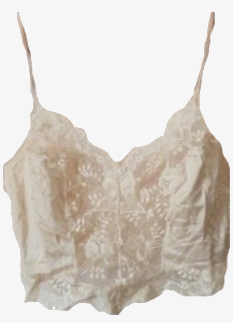 Cream Tank Top Polyvore Moodboard Filler - Top, transparent png #1225956