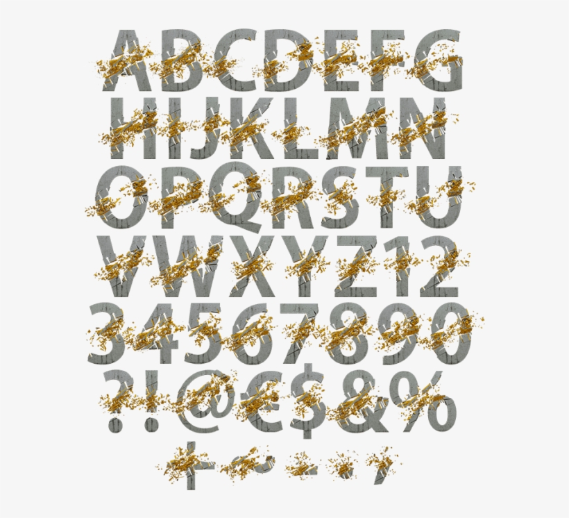 Concrete Explode Silver Font - Concrete, transparent png #1226169