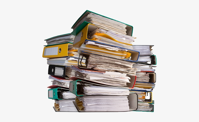 Stack Of Folders Clear - Piles Of Binders, transparent png #1226233