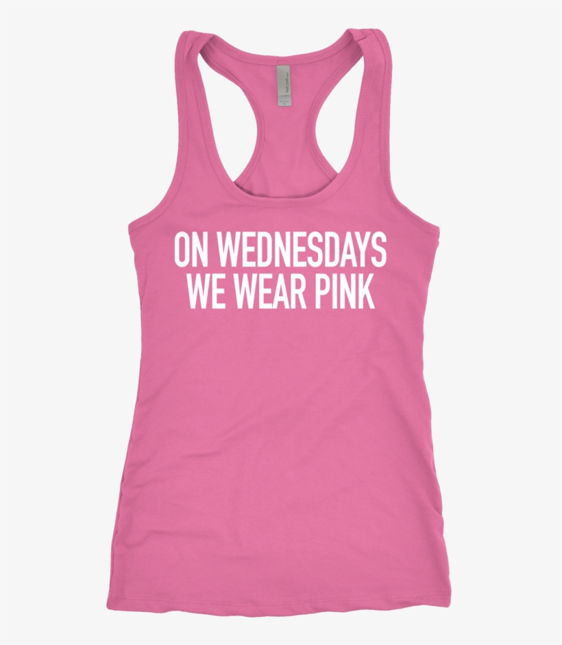 On Wednesdays We Wear Pink Women's Racerback Tank Top, transparent png #1226343