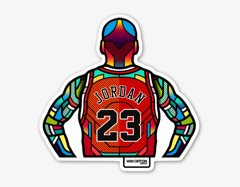 Jordan Stickers - Psychedelic Art Michael Jordan, transparent png #1226497
