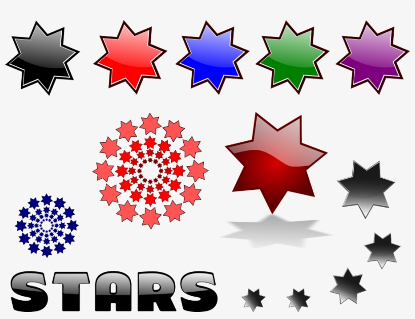 Mixed Stars Clipart Png For Web, transparent png #1227107