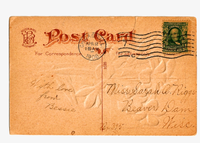 Banner Free Library Images Digital Vintage Back Clip - Postcard, transparent png #1227287