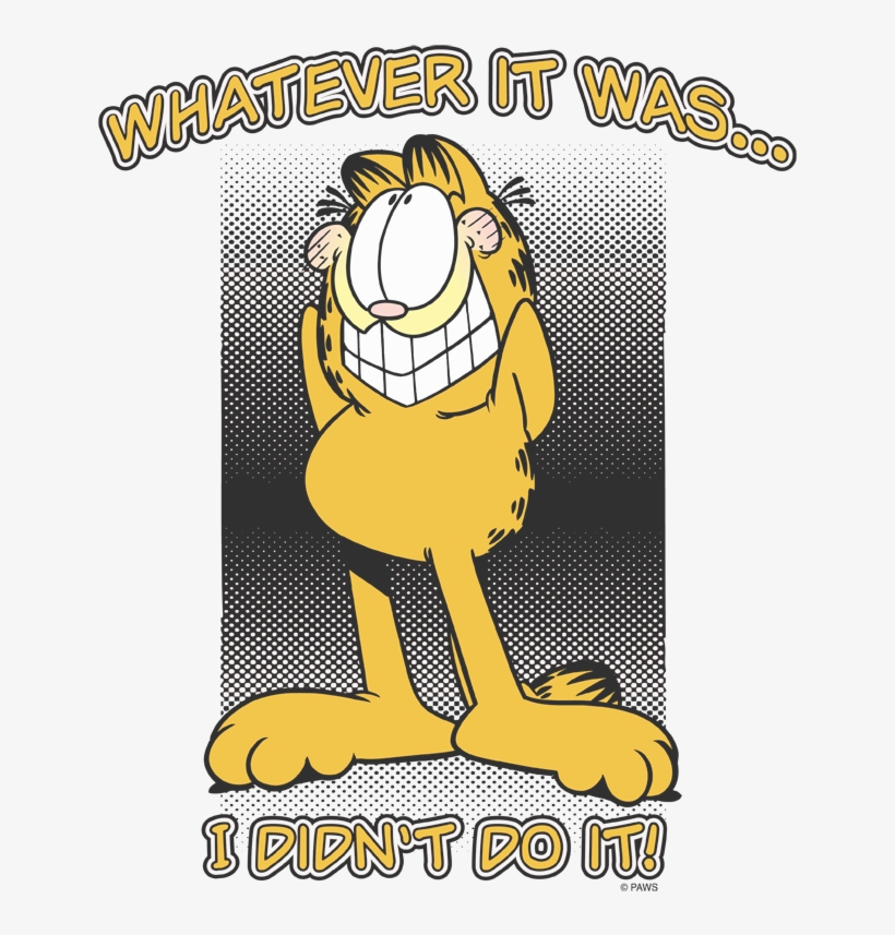 Garfield I Didnt Do It Men's Regular Fit T-shirt - Garfield, transparent png #1227525