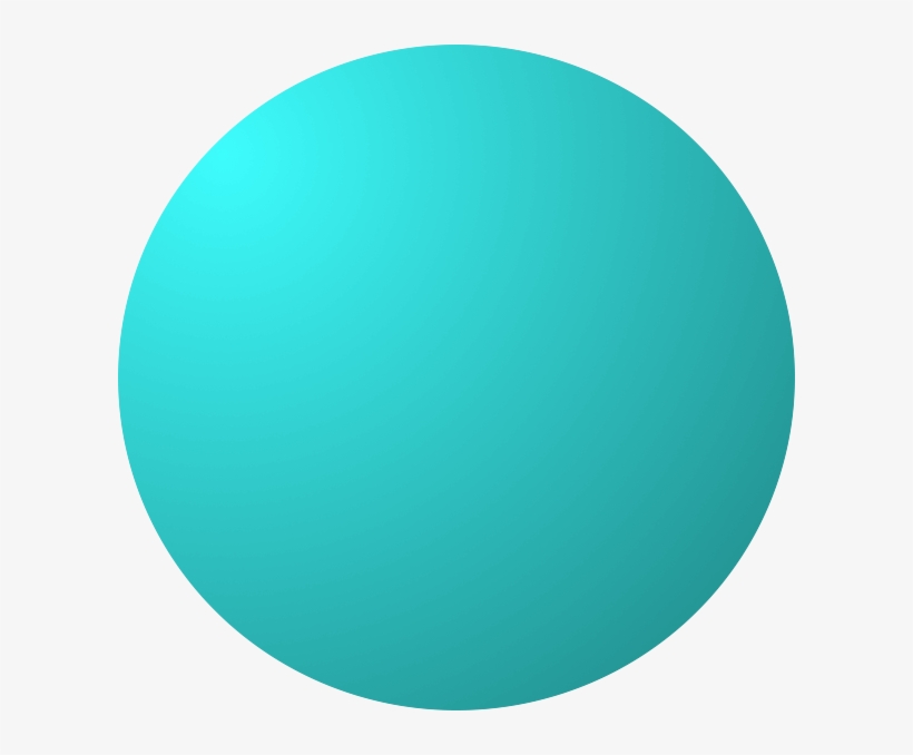 Cyan Dodgeball - Solid Color Circle Png, transparent png #1227642