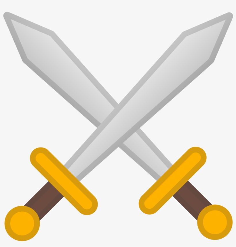 Diamond Swords Crossing Png - Schwert Emoji, transparent png #1227643