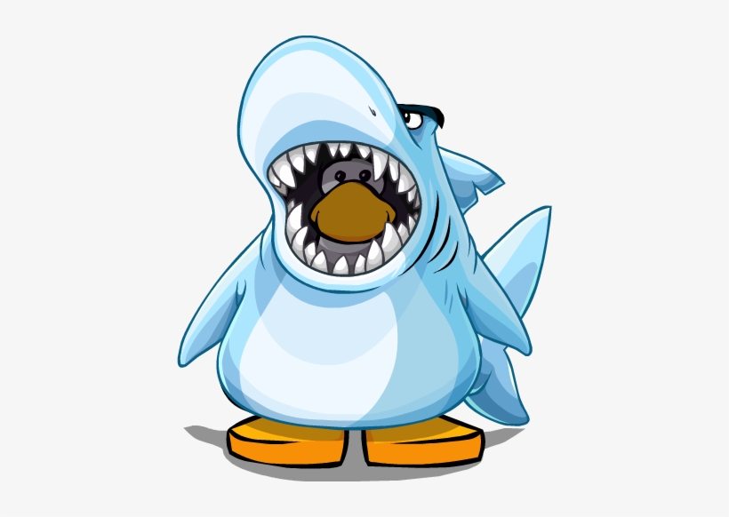 Sharks' Mascot Costume On Player Card - Costume Club Penguin Id, transparent png #1228385