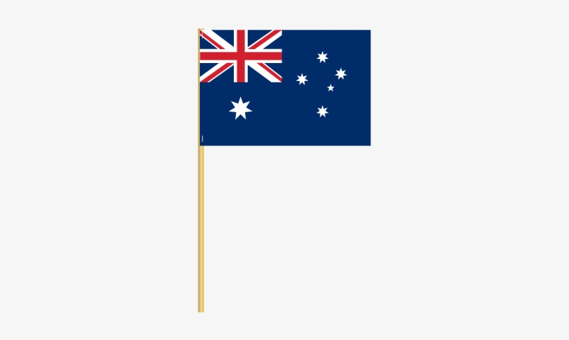 Australia Cotton Stick Flag - Australian Flag On Stick, transparent png #1228468