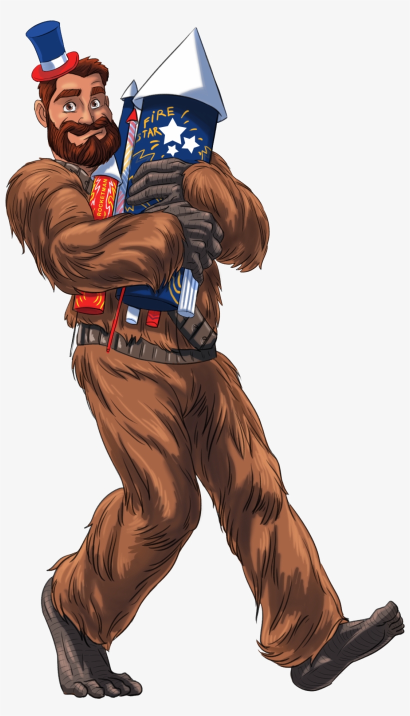 4th Of July Wookiee - Cartoon, transparent png #1228718