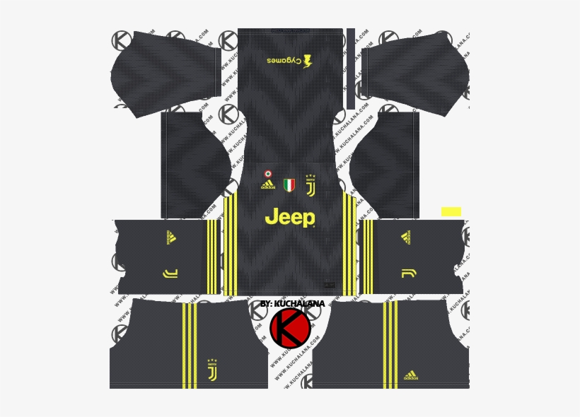 Juventus 2018/19 Kit - Dream League Soccer 2018, transparent png #1229387