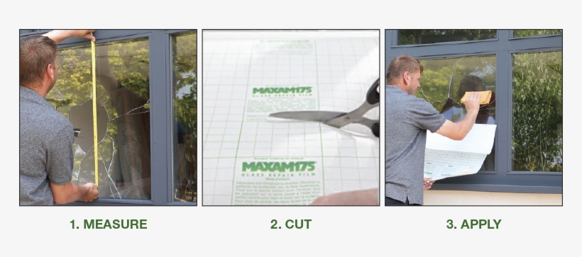Maxam175 Makes It Easy To Make Broken Window Safe - Maxam Glass Repair Film, transparent png #1229834
