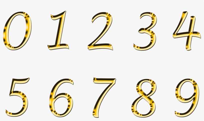Miscelaneos - Dorado Números Png Transparente, transparent png #1229868