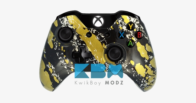 Custom Gold Splatter Xbox One Controller - Kwikboy Modz, transparent png #1230414