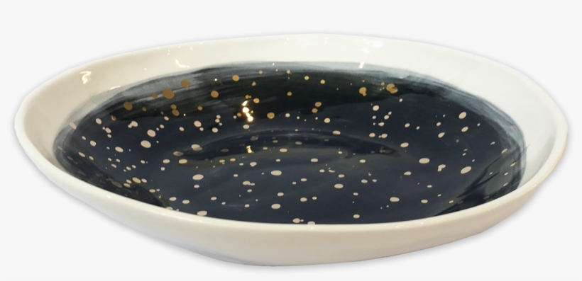 Navy Gold Splatter, Serving Bowl - Ring, transparent png #1230459