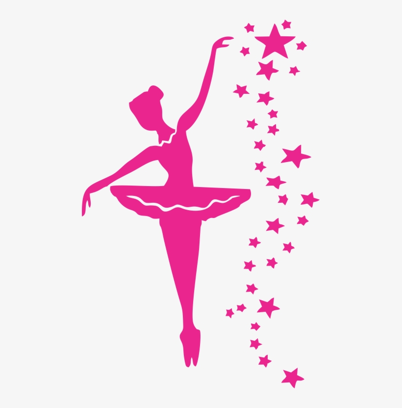 Adesivo Bailarina - Bailarina De Ballet Silueta Rosa, transparent png #1230851