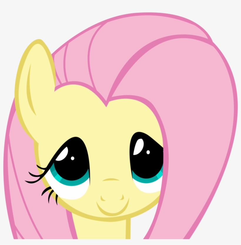 Cute Face By Skitt-less On Deviantart - My Little Pony Fluttershy Cute Face  - Free Transparent PNG Download - PNGkey