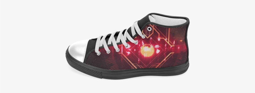 Red Diamond Men's Classic High Top Canvas Shoes - Shoe, transparent png #1231318