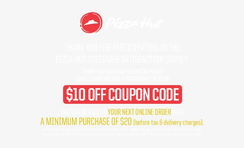 Pizza Hut Customer Satisfaction Survey - Pizza Hut, transparent png #1231478