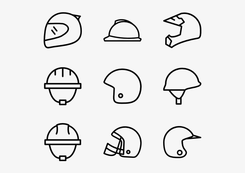 Helmet - Message Line Icon, transparent png #1231967