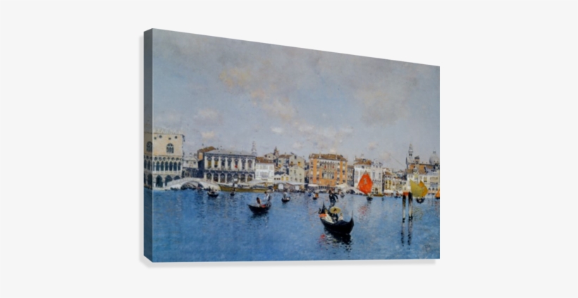 La Riva Degli Schiavoni Dal Bacino Di San Marco Canvas - Venice, transparent png #1232194