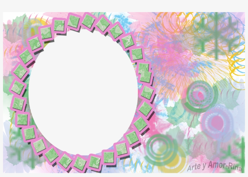 Este Marco Para Fotos Lo Hice Usando La Técnica Del - Circle, transparent png #1232275