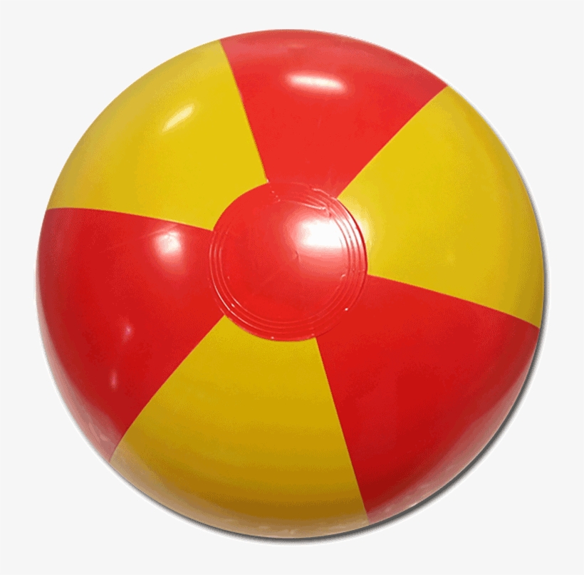 Red And Yellow Beach Ball, transparent png #1232342