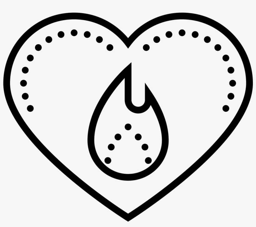 Fire In Heart Icon Free Download And Vector Png Flamme - Icon, transparent png #1233085