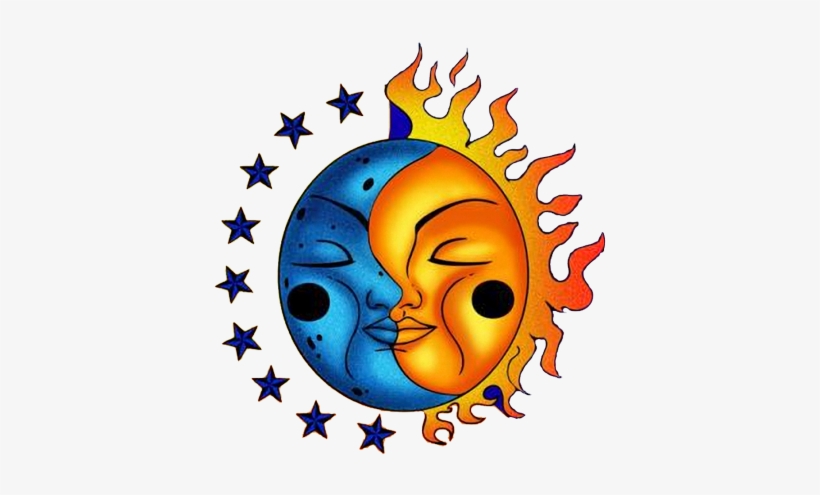 Cool Sun Drawings - Sun And Moon Clipart, transparent png #1233363