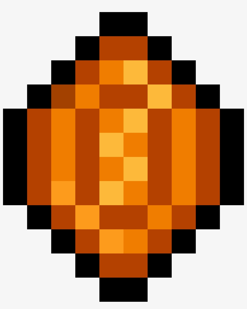 This Free Icons Png Design Of Pixel Orange Gem, transparent png #1233636