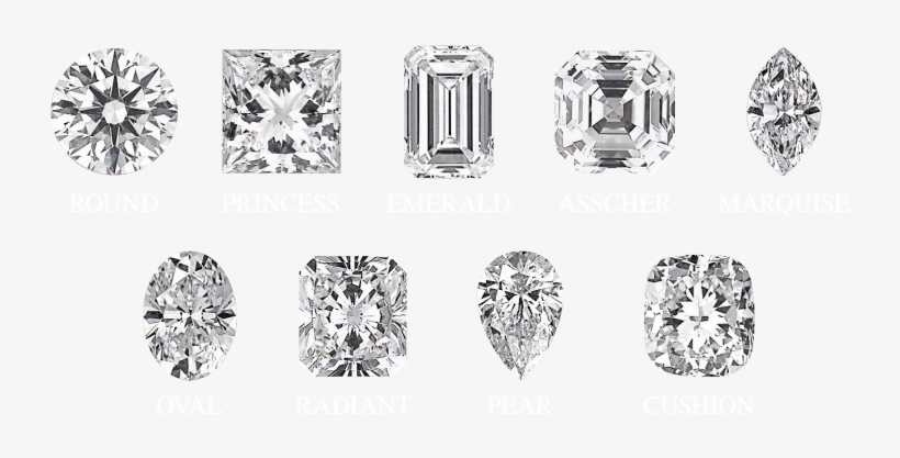 Gemstone-shapes - Diamond Cuts Engagement Rings, transparent png #1233858