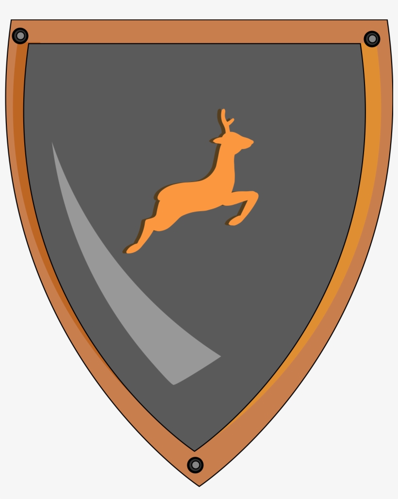 Open - Shield With Deer, transparent png #1234358