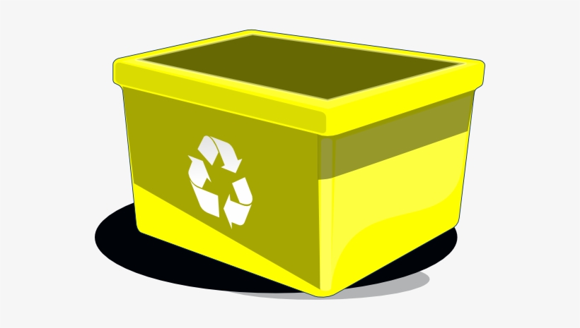Yellow Clipart Recycle Bin - Blue Recycling Bin Png, transparent png #1234452