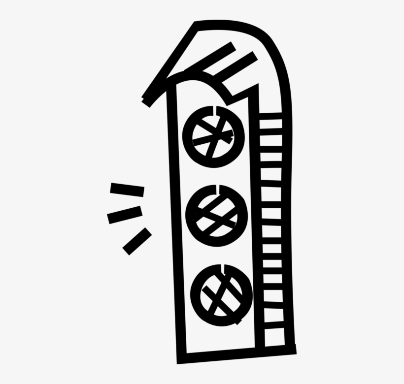 Vector Illustration Of Traffic Light Signals Or Stop, transparent png #1234791