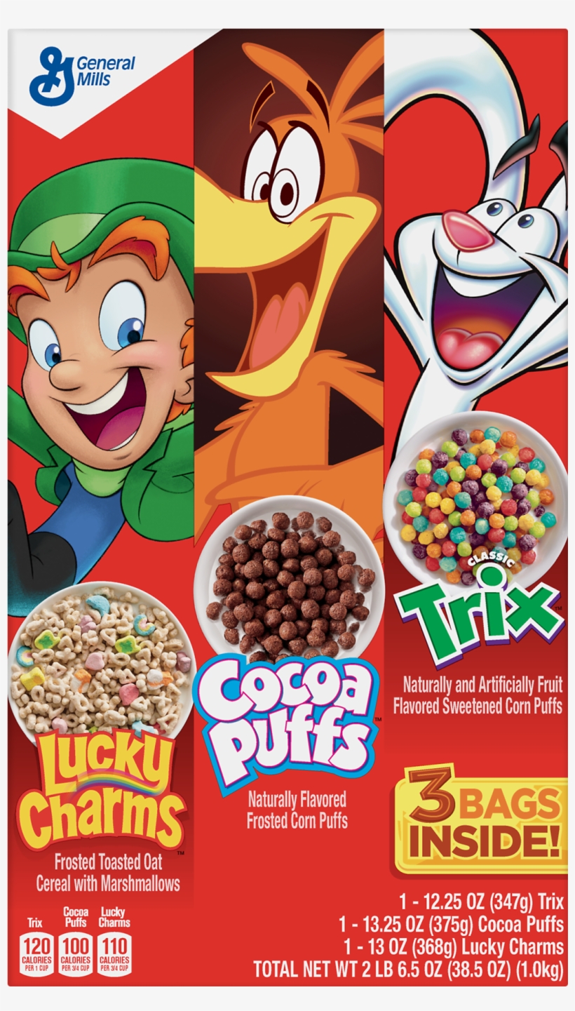 Kid Triple Pack - General Mills Lucky Charms - 11.5 Oz Box, transparent png #1234887