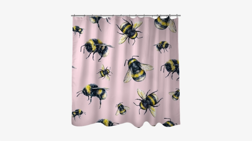 Bumblebee On A Pink Background - Harriet Bee 'bumble Bee' Graphic Art Print, transparent png #1235071