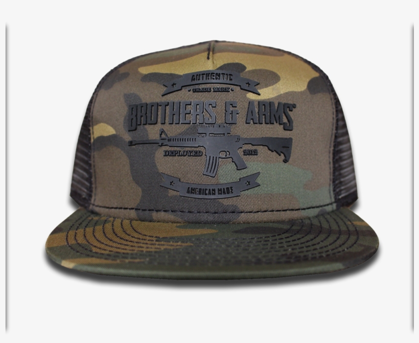 Black Camo Trucker Cap Front Shadow, transparent png #1235436