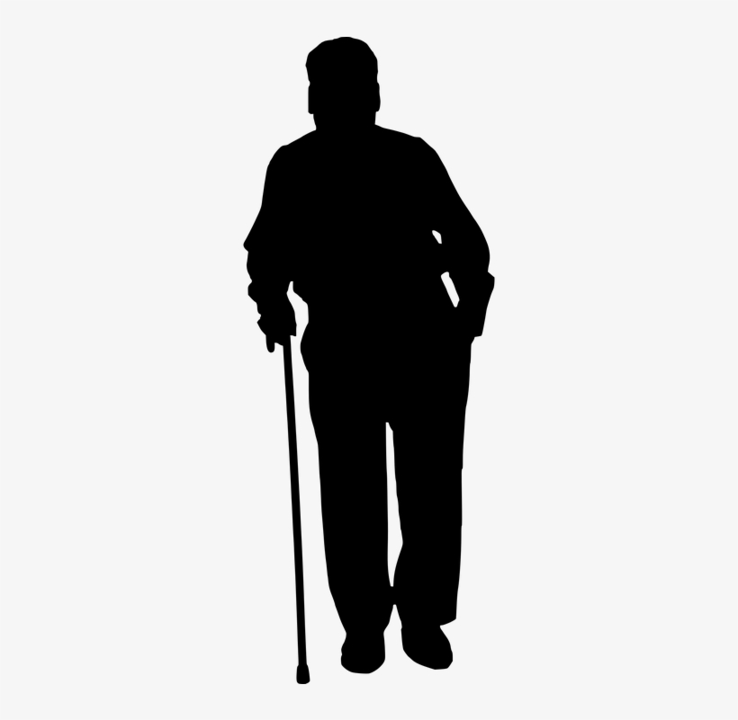 Old - Old Man Silhouette Png, transparent png #1235770