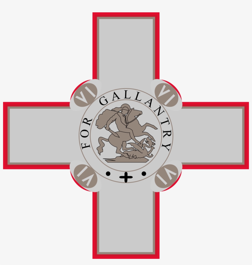 Open - Maltese Flag George Cross, transparent png #1237343