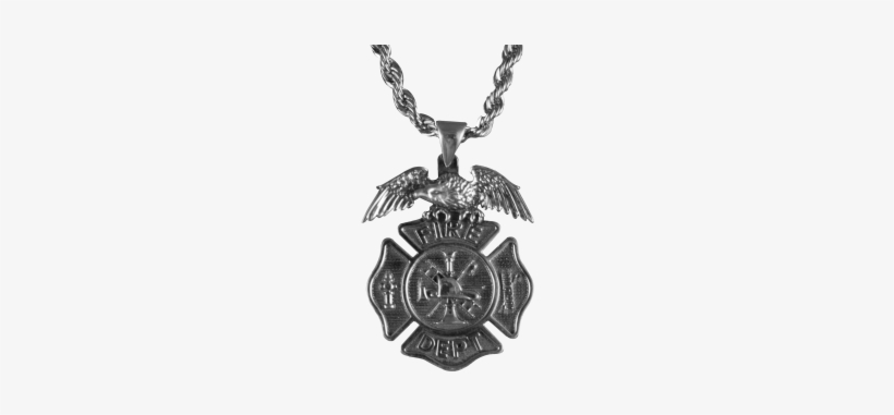 Firefighter Necklace With Eagle - Fire Department, transparent png #1237418