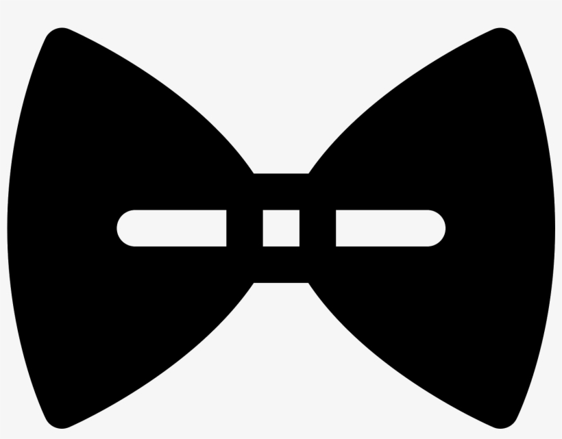 Filled Png Icon - Black Bow Tie Silhouette, transparent png #1237582