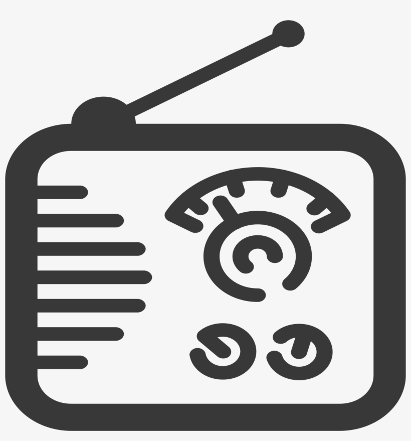 Radio Icon Vector Clipart Image - White Radio Icon Png, transparent png #1237939